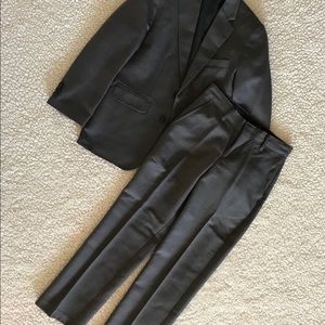 Perry Ellis Boys Gray Patterned 2pc Suit